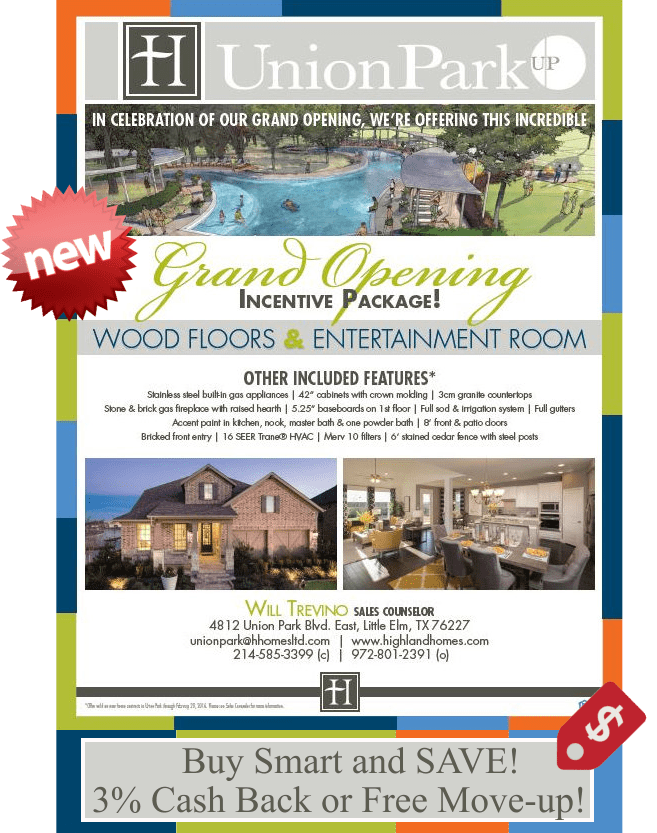 Highland Homes Grand Opening at Union Park Little Elm